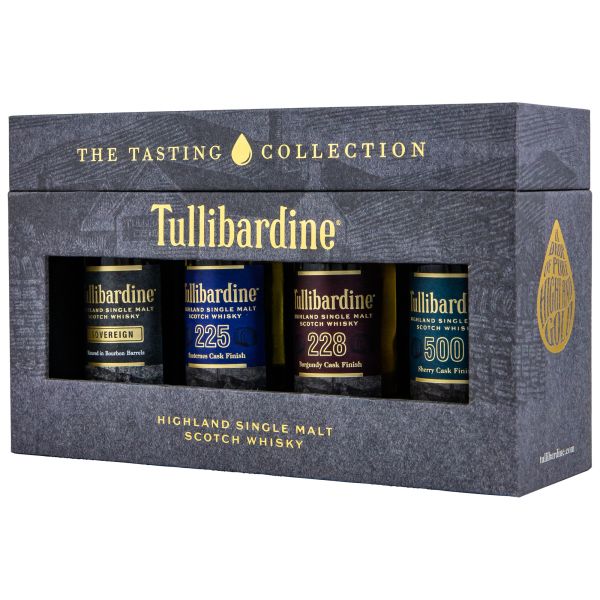 Tullibardine Tasting Collection Sovereign, Sherry, Burgundy & Sauternes 4x 5cl