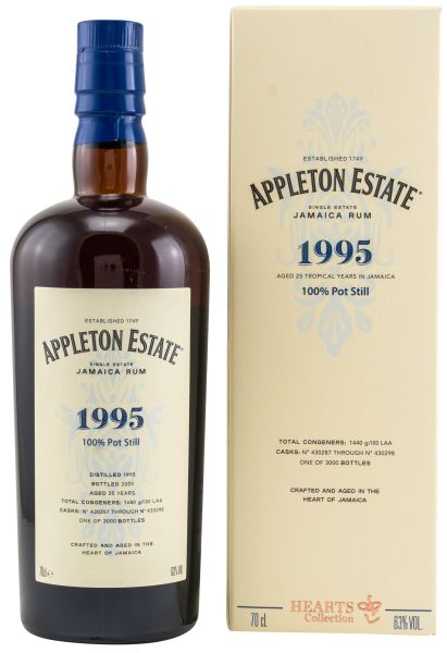 Appleton Estate 25 Jahre 1995/2020 Hearts Collection Jamaica Rum 63% vol.