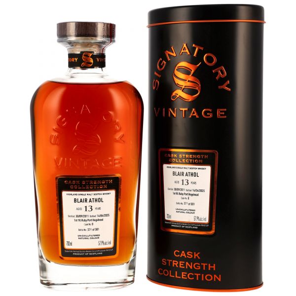Blair Athol 13 Jahre 2011/2025 1st Fill Ruby Port Signatory Cask Strength #8 57,9% vol.