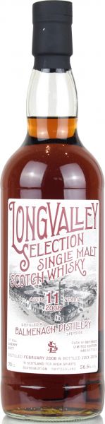Balmenach 11 Jahre 2008/2019 Sherry Cask LongValley Selection 56,5% vol.