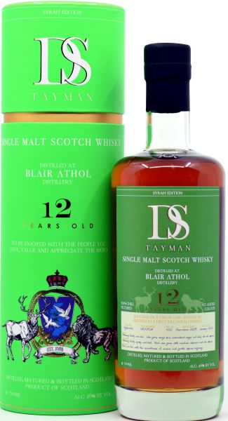 Blair Athol 12 Jahre 2009/2022 1st Fill Syrah Cask DS Tayman 46% vol.