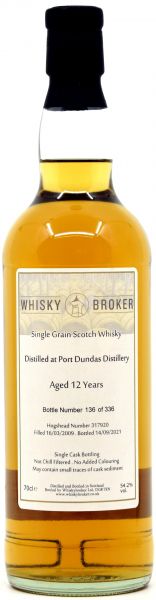 Port Dundas 12 Jahre 2009/2021 Whiskybroker 54,2% vol.