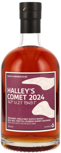 Halley's Comet 2024 2012/2024 1st Fill Oloroso Sherry Cask Scotch Universe 55,6% vol.
