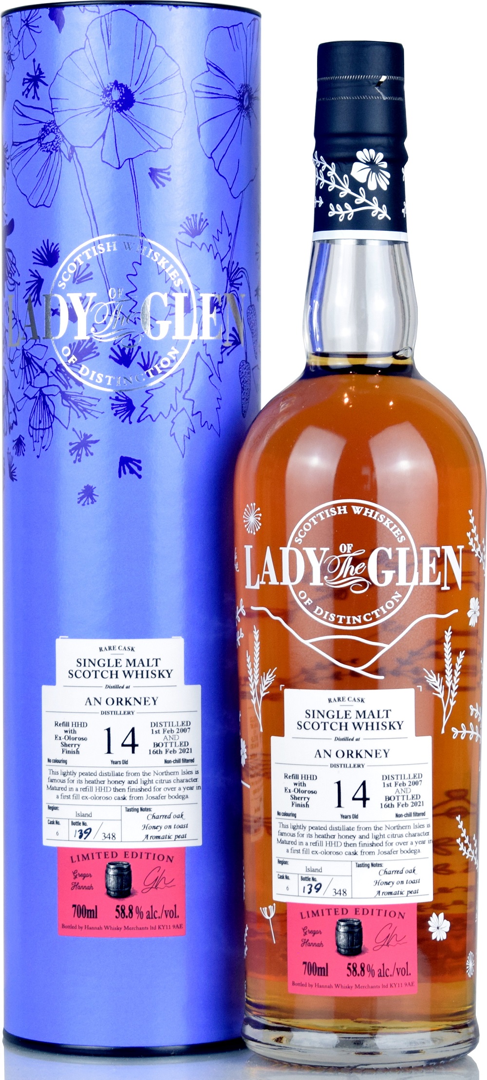 An Orkney 14 Jahre 2007/2021 Sherry Cask Lady of the Glen 58,8% vol