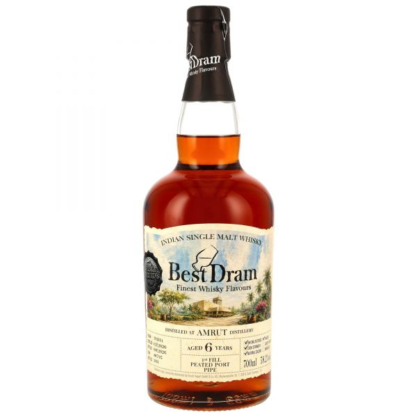 Amrut 2020/2026 1st Fill Peated Port Pipe #8795 Best Dram 58,2% vol.