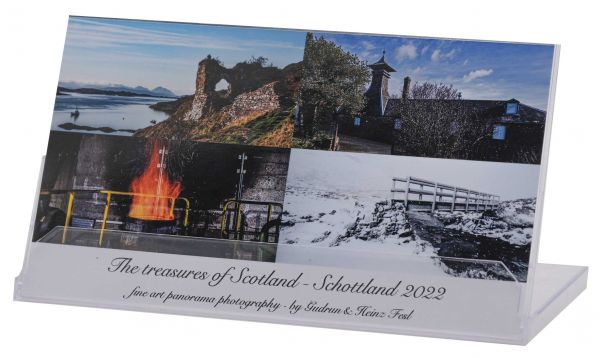 Tischkalender „The treasues of Scotland - 2022" in CD-Box
