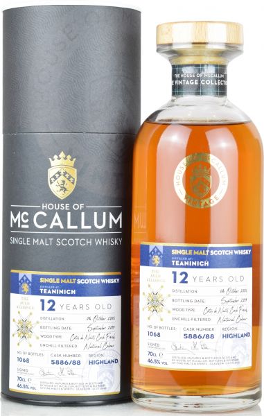 Teaninich 12 Jahre 2006/2019 Côtes de Nuits Cask House of McCallum #5886/88 46,5% vol.
