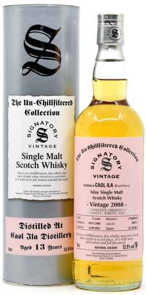 Caol Ila 13 Jahre 2008/2021 Signatory Cask Strength for Shinanoya 53,9% vol.