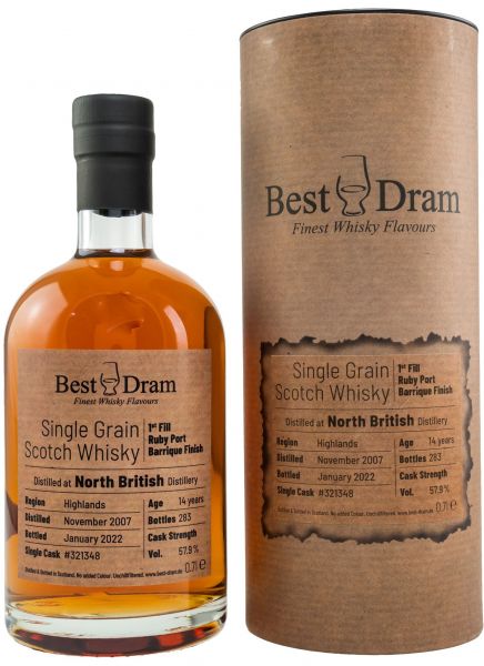 North British 2007/2022 1st Fill Ruby Port Cask Best Dram 57,9% vol.