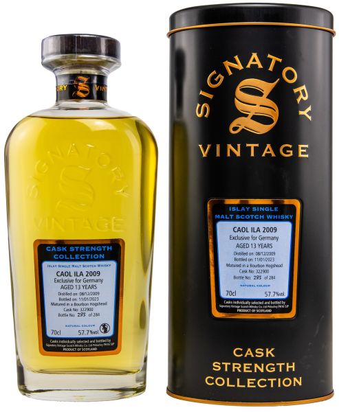 Caol Ila 13 Jahre 2009/2023 Signatory Cask Strength Collection #322900 57,7% vol.