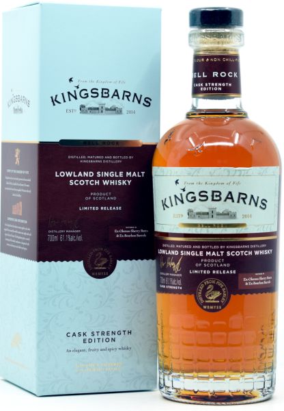 Kingsbarns Bell Rock 2023 Cask Strength 61,1% vol.