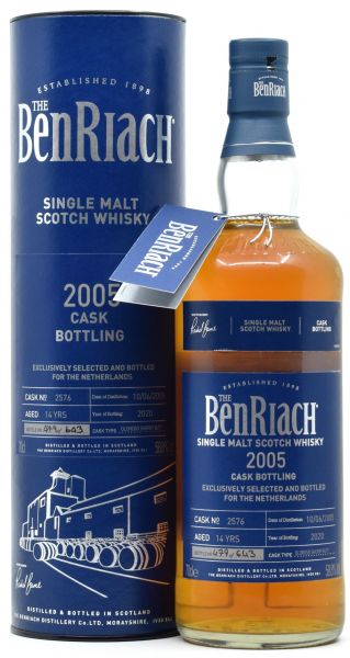Benriach 14 Jahre 2005/2020 Oloroso Sherry Single Cask #2576 58,8% vol.