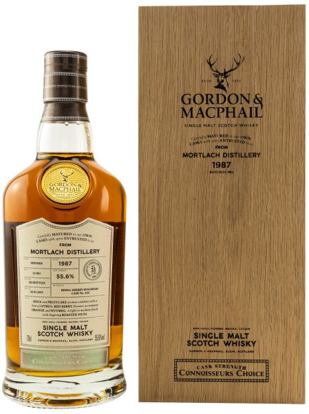 Mortlach 33 Jahre 1987/2021 Sherry Cask Gordon &amp; MacPhail 55,6% vol.