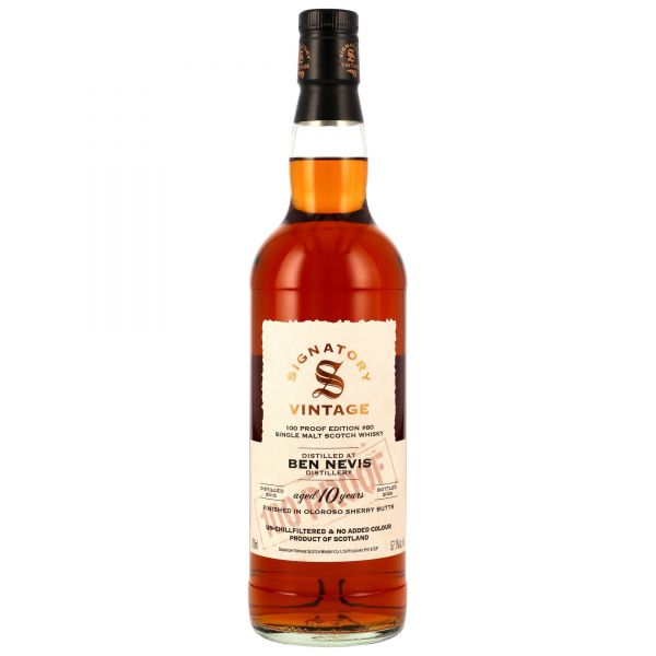 Ben Nevis 2015/2026 Oloroso Sherry Signatory Vintage 100 Proof #80 57,1% vol.