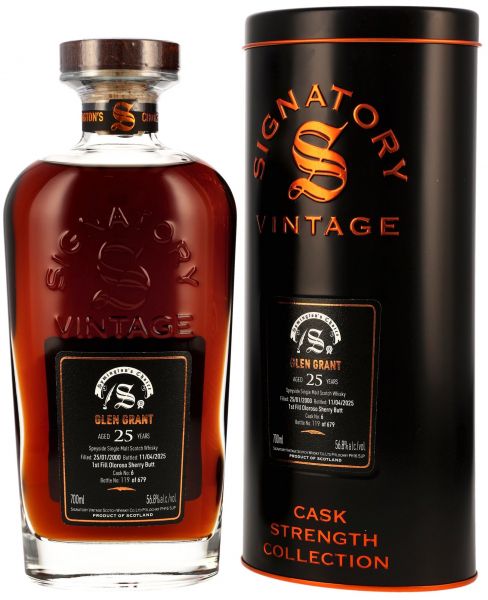 Glen Grant 25 Jahre 2000/2025 Symingtons Choice Signatory Cask Strength #6 56,8% vol.