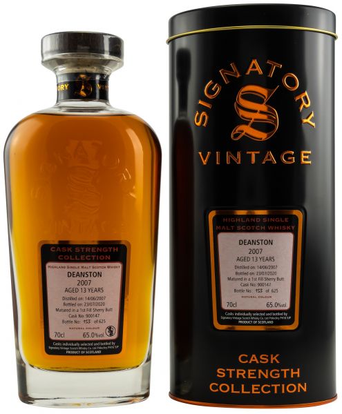 Deanston 13 Jahre 2007/2020 1st Fill Sherry Signatory Vintage Cask Strength Collection #900147