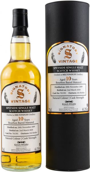 Miltonduff 2009/2020 Signatory Vintage Cask Strength for Germany 61,2% vol.