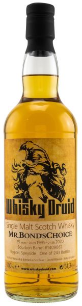 Mr. Bond’s Choice 25 Jahre 1995/2020 Whisky Druid 51,3% vol.