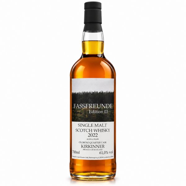 Kirkinner (peated Bladnoch) 2022/2026 Oloroso Sherry Cask Fassfreunde Edition #03 61% vol.