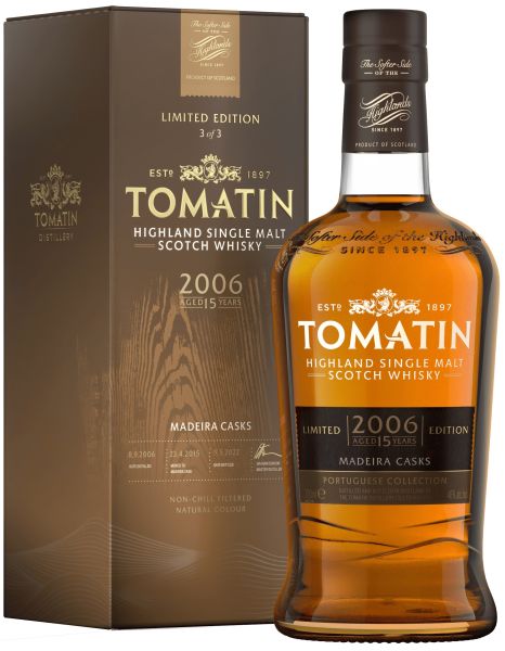 Tomatin 15 Jahre 2006/2022 Madeira Cask Portuguese Collection 46% vol.