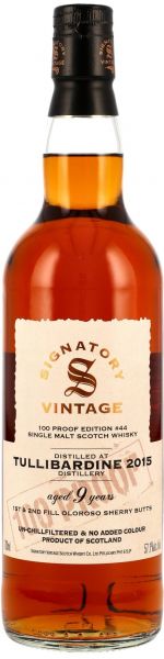 Tullibardine 2015/2025 Oloroso Sherry Signatory Vintage 100 Proof #44 57,1% vol