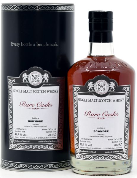 Bowmore 28 Jahre 1996/2024 Sherry Cask Malts of Scotland Rare Cask Range 49,7% vol.