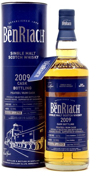 Benriach 10 Jahre 2009/2019 Rum Cask #4414 exclusive for Shinanoya 51% vol.