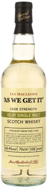 As we get it! Islay Cask Strenght 60,4% vol.