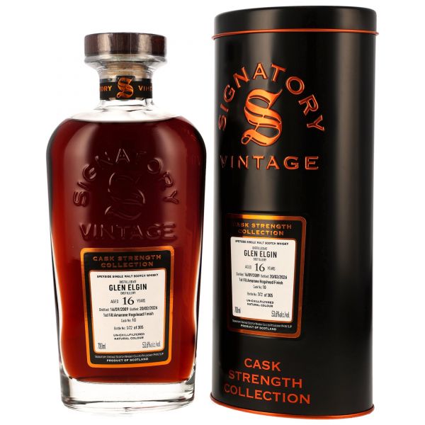 Glen Elgin 16 Jahre 2009/2026 1st Fill Amarone Signatory Cask Strength #10 53,6% vol.