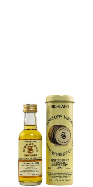 Clynelish 19 Jahre 1990/2009 Sherry Cask Signatory Vintage 43% vol. Miniatur