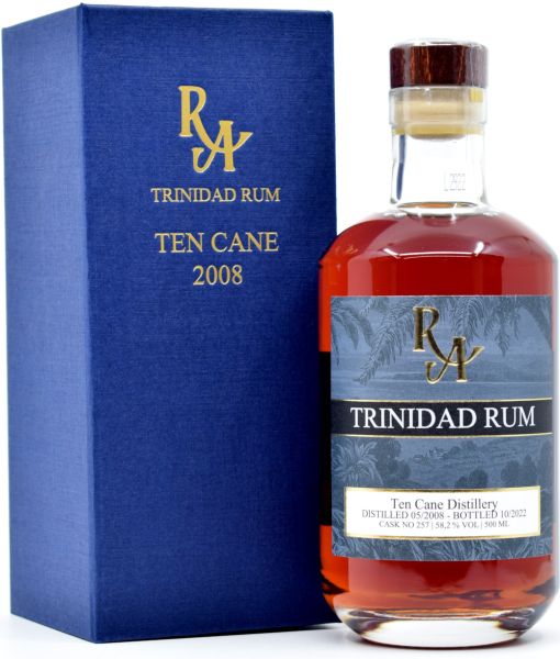 Trinidad Rum (Ten Cane Distillery) 14 Jahre 2008/2022 Rum Artesanal Single Cask #257 58,2% vol.