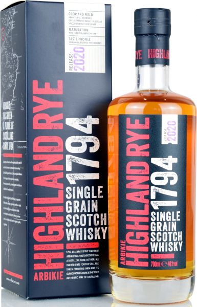 Arbikie Highland Rye 1794 Single Grain Whisky