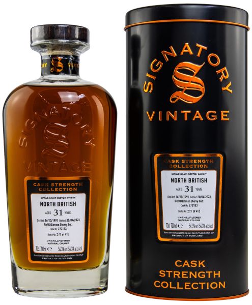 North British 31 Jahre 1991/2023 Sherry Cask Signatory Vintage Cask Strength Collection #272183