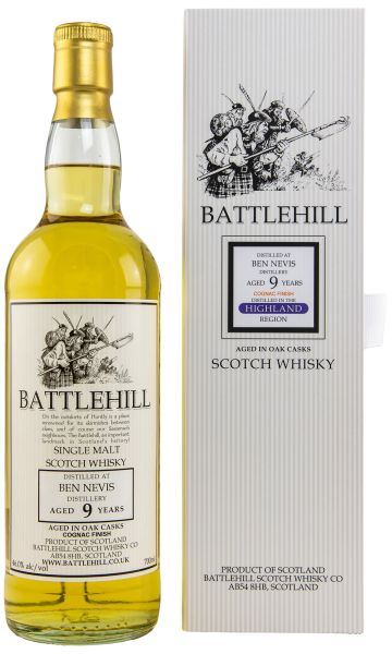 Ben Nevis 9 Jahre 2012/2022 Cognac Cask Duncan Taylor Battlehill 46% vol.