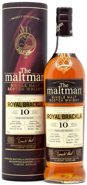 Royal Brackla 10 Jahre 2011/2021 Sherry The Maltman 54,1% vol.
