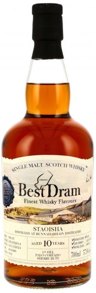 Bunnahabhain Staoisha 2014/2024 1st Fill Palo Cortado Best Dram 57,8% vol.