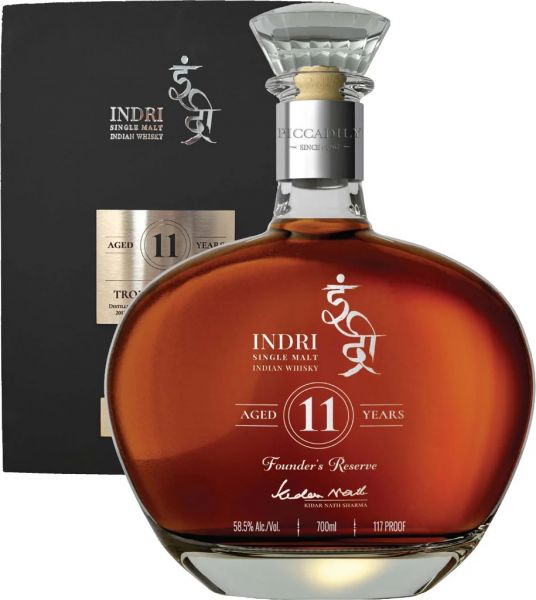 Indri 11 Jahre Founder&#039;s Reserve Redwine Cask 58,5% vol.