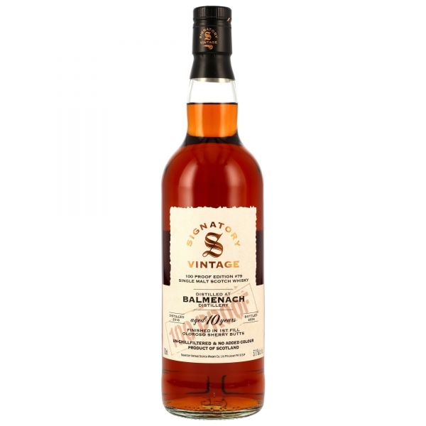 Balmenach 2016/2026 1st Fill Oloroso Sherry Signatory Vintage 100 Proof #79 57,1% vol.
