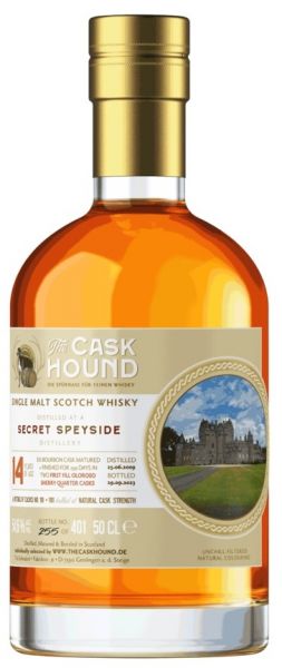 Secret Speyside 14 Jahre 2009/2023 1st Fill Oloroso Sherry The Caskhound 54,6% vol. 0,5 l