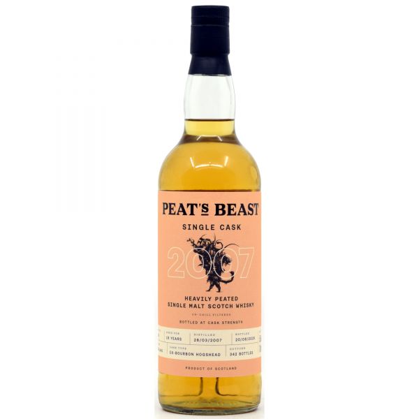 Peat&#039;s Beast 18 Jahre 2007/2025 Ex-Bourbon Single Cask #6010 55% vol.
