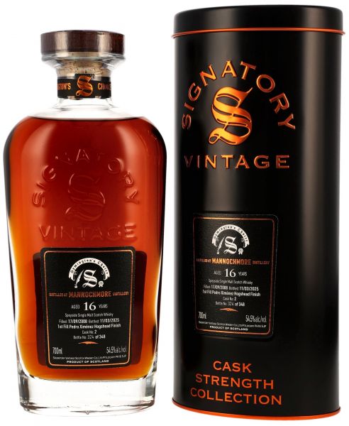 Mannochmore 16 Jahre 2008/2025 Symingtons Choice Signatory Cask Strength #2 54,5% vol.