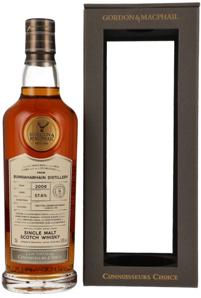 Bunnahabhain 14 Jahre 2009/2024 Sherry Cask Gordon & MacPhail Cask Strength 57,6% vol.