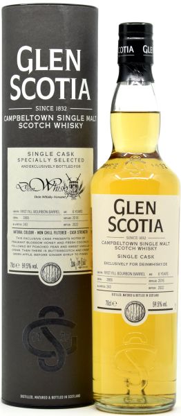 Glen Scotia 2016/2022 1st Fill Bourbon Barrel #2865 exclusive for deinwhisky.de 59,5% vol.
