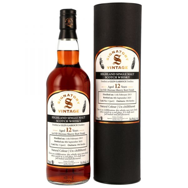 Glen Garioch 12 Jahre 2013/2025 1st Fill Oloroso Signatory Vintage for germany #3 54,4% vol.