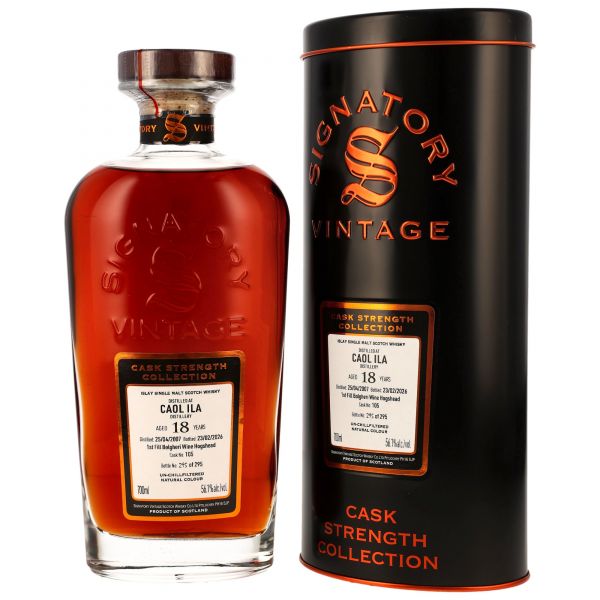 Caol Ila 18 Jahre 2007/2026 1st Fill Bolgheri Wine Cask #105 Signatory Vintage 56,1% vol.