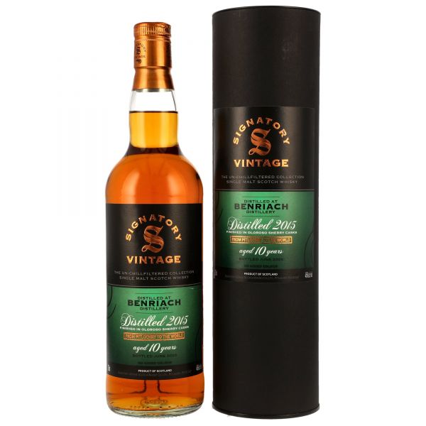 Benriach 10 Jahre 2015/2026 Oloroso Sherry Signatory Vintage Un-Chillfiltered 46% vol.