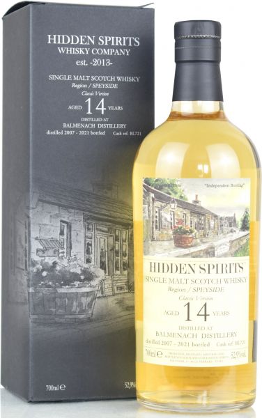 Balmenach 14 Jahre 2007/2021 Hidden Spirits 52,9% vol.