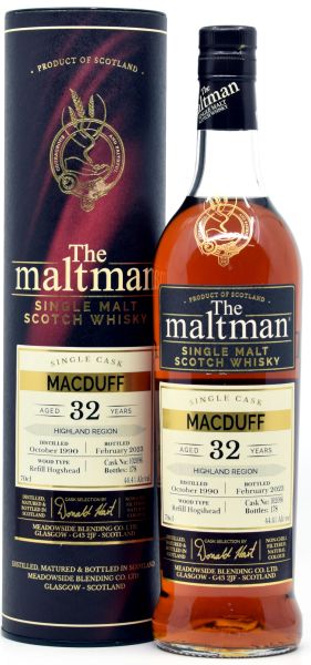 Macduff 32 Jahre 1990/2023 Sherry Cask The Maltman 44,4% vol.