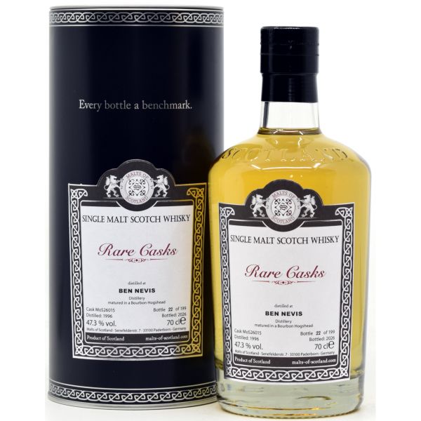 Ben Nevis 30 Jahre 1996/2026 Malts of Scotland Rare Casks 47,3% vol.