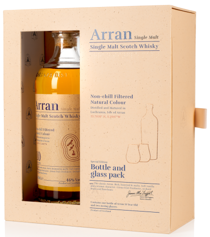Arran 10 Jahre 46% vol. Geschenkset mit 2 Gläsern